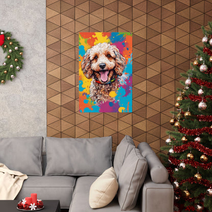 Multicolored Cockerpoo 3 Matte Vertical Poster