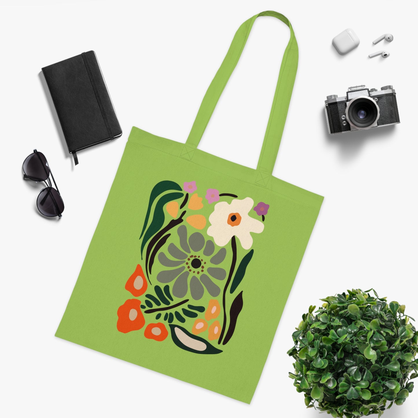 Abstract flowers 13 Cotton Tote