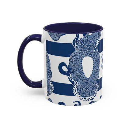 Octopus 6 Accent Coffee Mug (11oz)