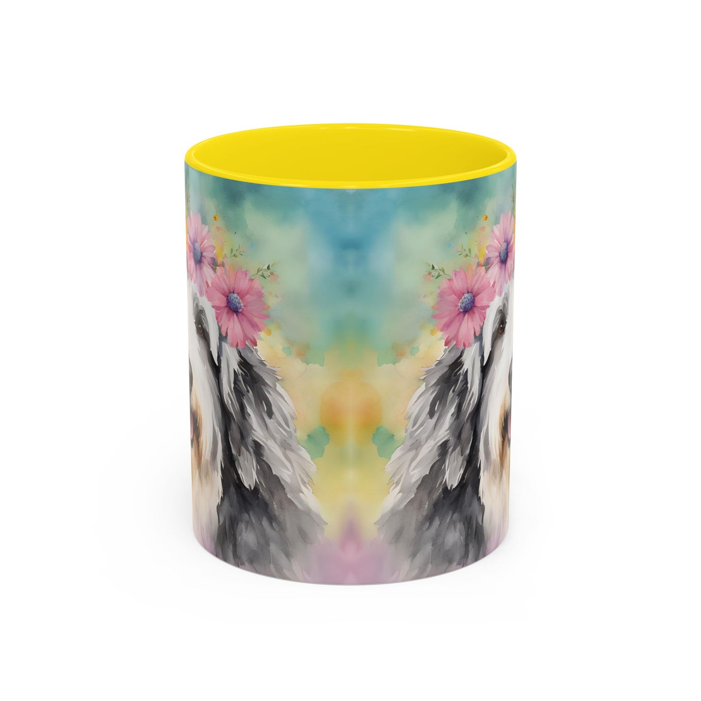 Bearded Collie 03 Accent Coffee Mug - Dog Lover Gift