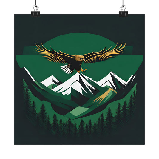 Lone Collection Eagle 3 Matte Square Posters