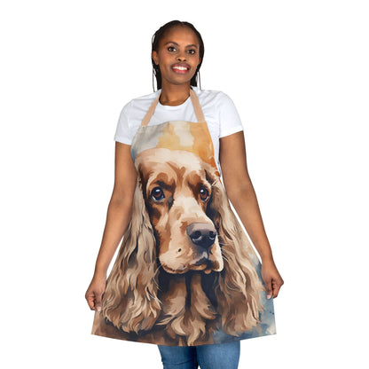 Apricot Cocker Spaniel Adult Apron (AOP)