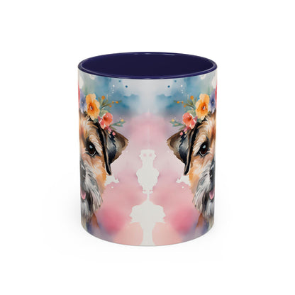 Border Terrier 03 Accent Coffee Mug - Dog Lover Gift