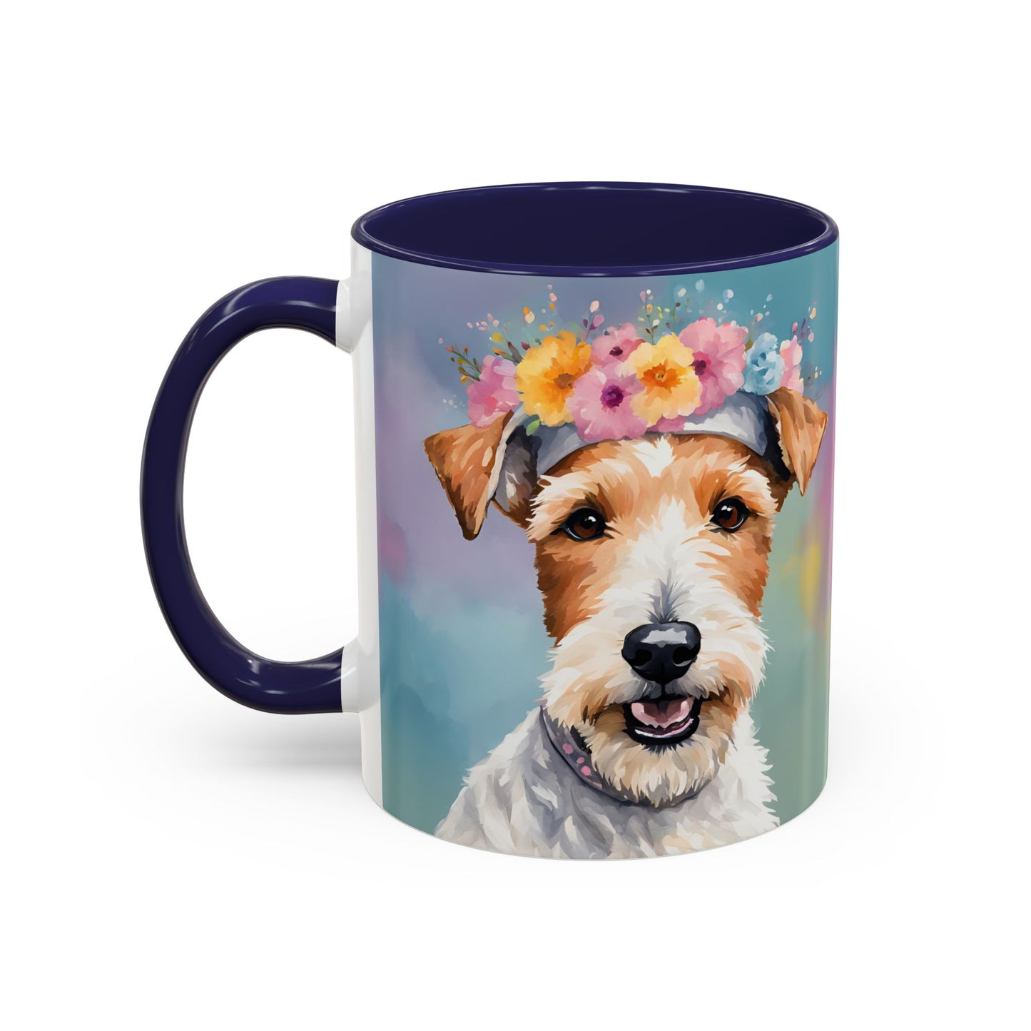 Fox Terrier 02 Accent Coffee Mug - Dog Lover Gift