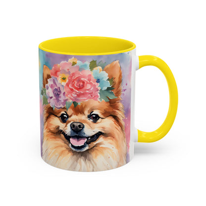 Pomeranian 01 Accent Coffee Mug - Dog Lover Gift