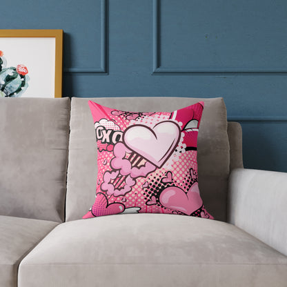XOXO! Pop Art Poly Pillow