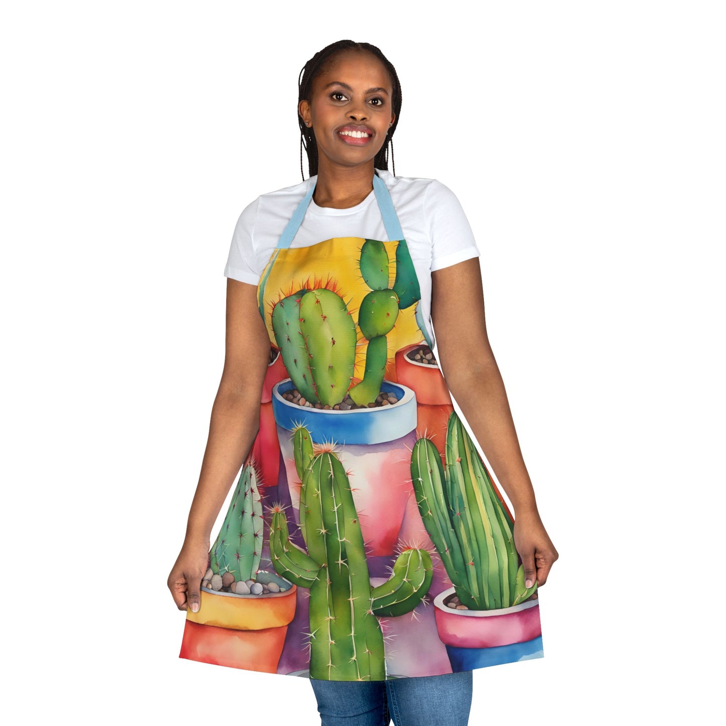Multi Cacti 4 Adult Apron (AOP)