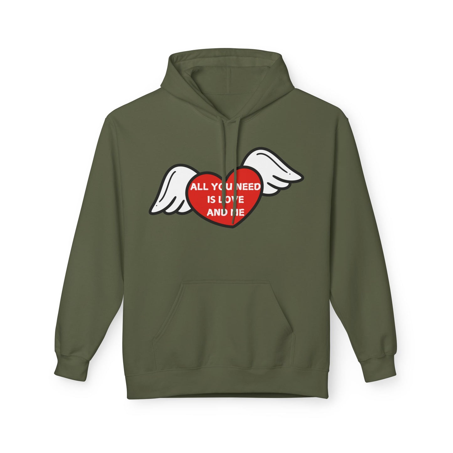 All You Need Is Love and Me Mens Valentines Hoodie