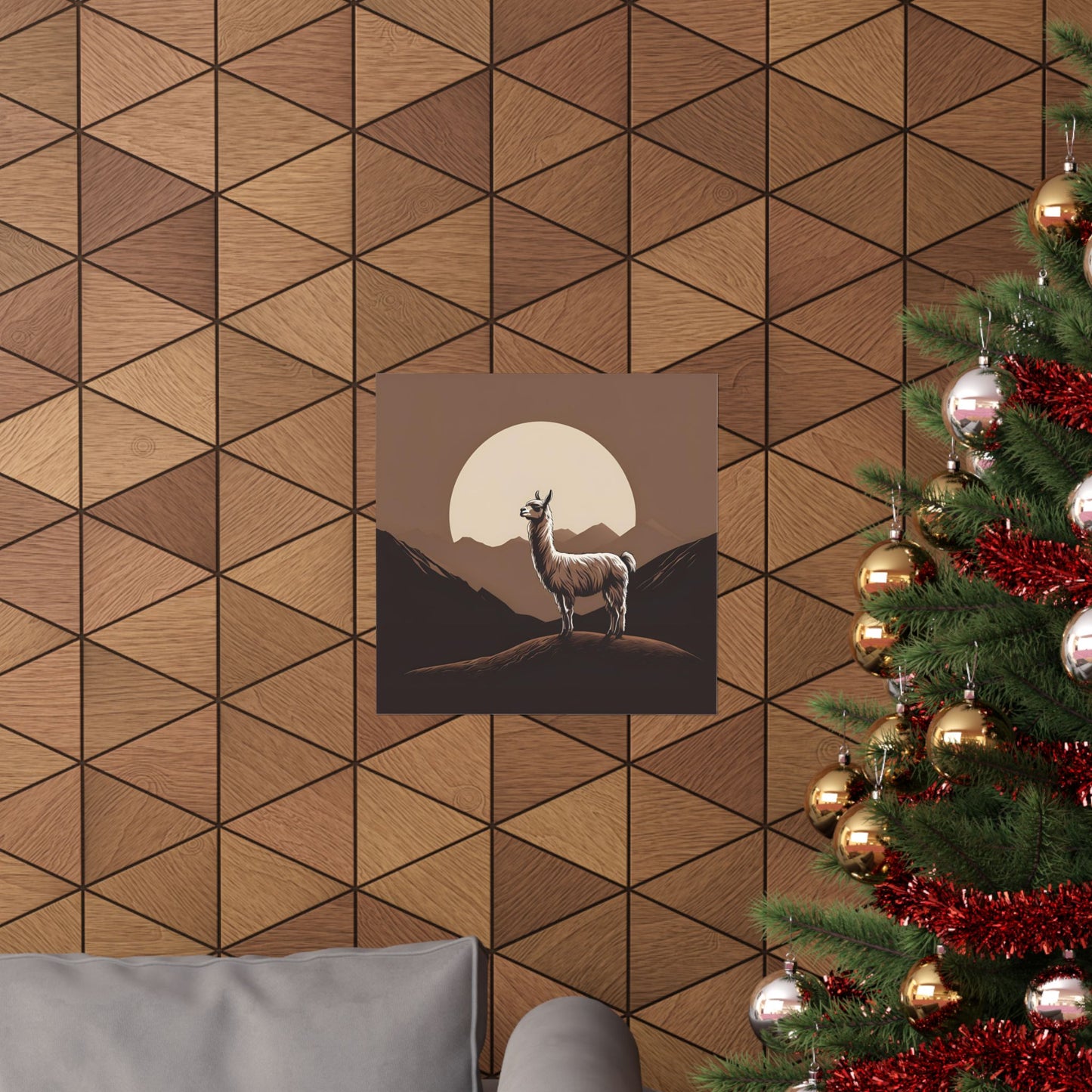Lone Collection Llama 3 Matte Square Posters