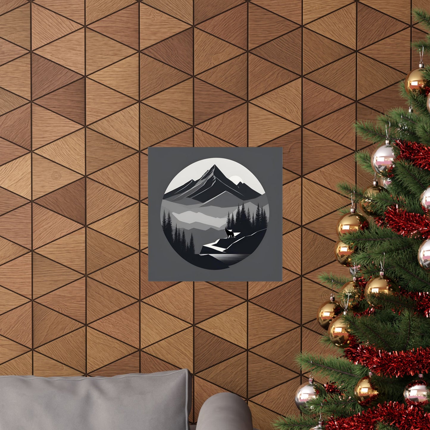 Lone Collection Wolf 5 Matte Square Posters
