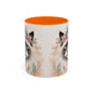 Floral Siamese Cat 04 Accent Coffee Mug - 11oz Perfect for Cat Lovers & Gifts