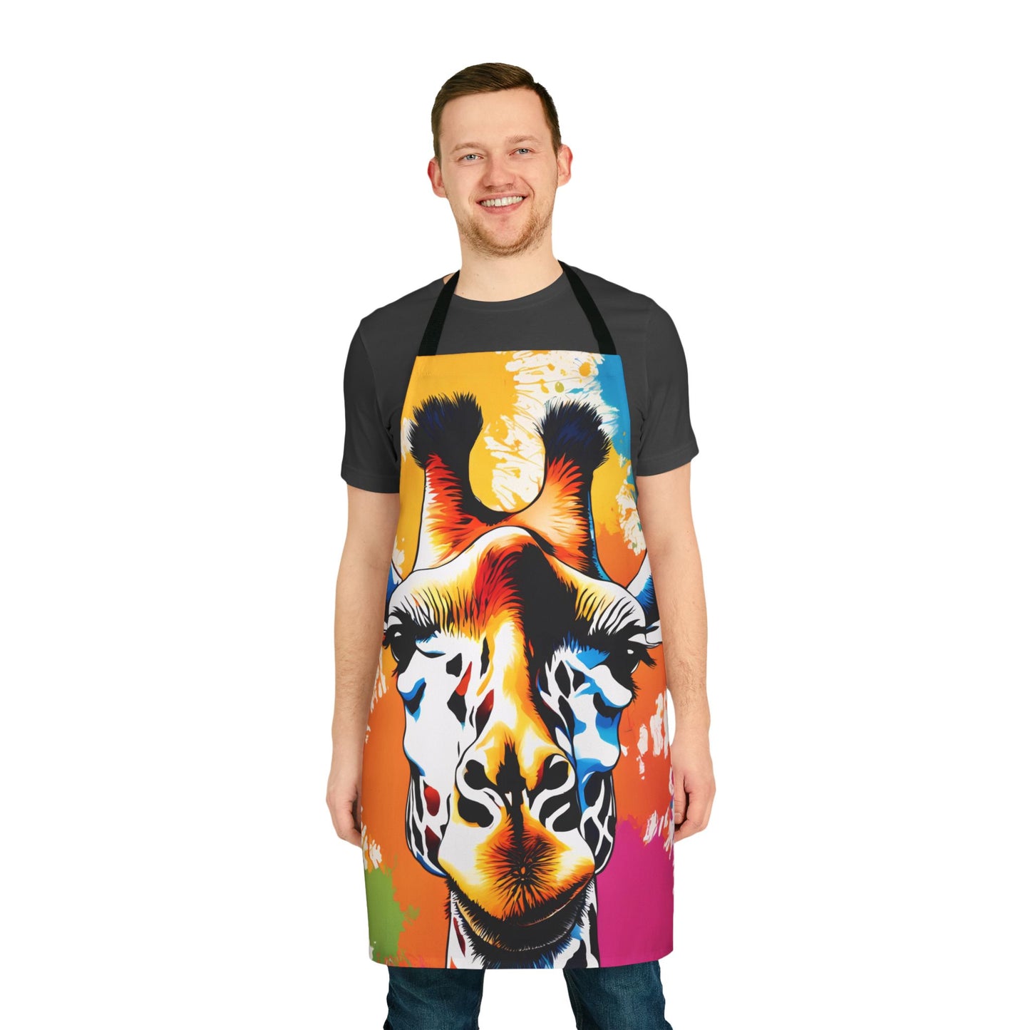 Multicolored Giraffe Adult Apron (AOP)