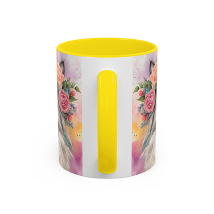 Floral Rag Doll Cat 03 Accent Coffee Mug - 11oz Perfect for Cat Lovers & Gifts