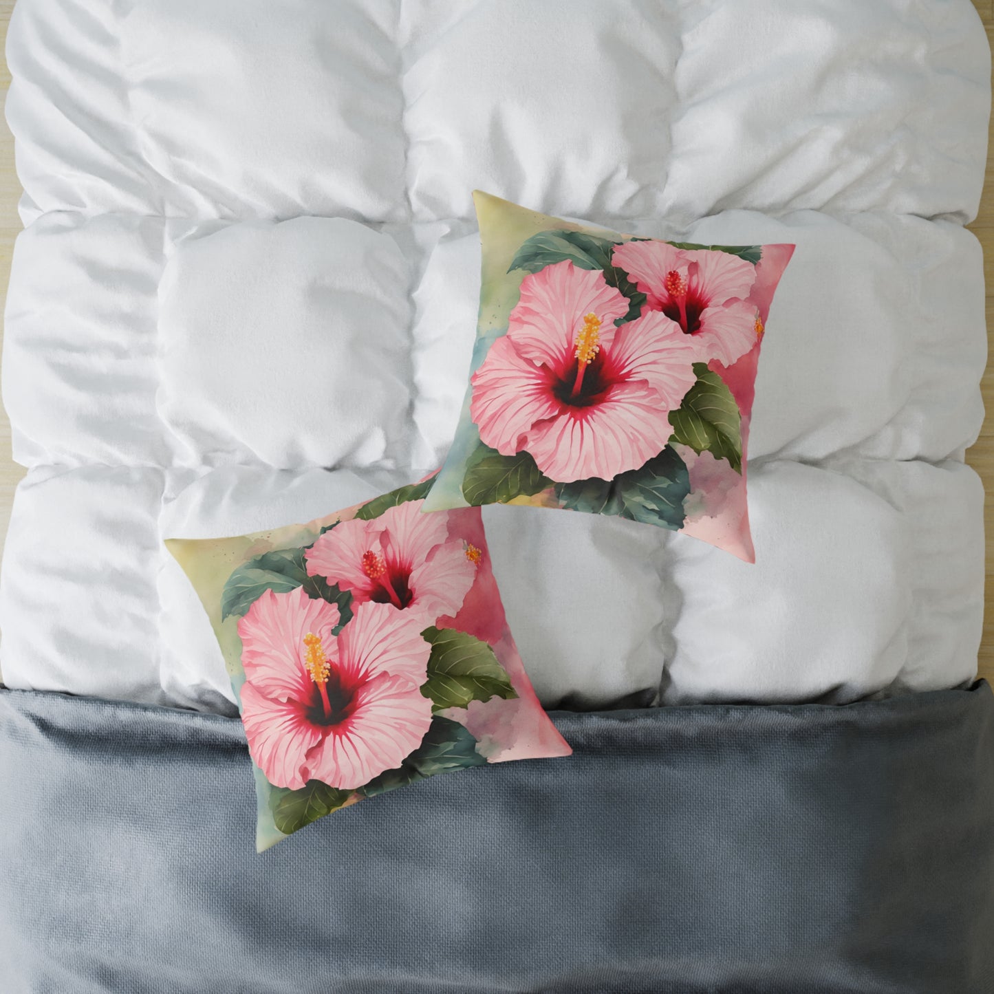 Hibiscus 03 Poly Pillow - Natures Beauty Design