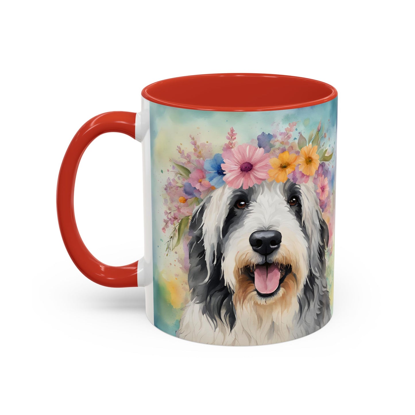 Bearded Collie 02 Accent Coffee Mug - Dog Lover Gift