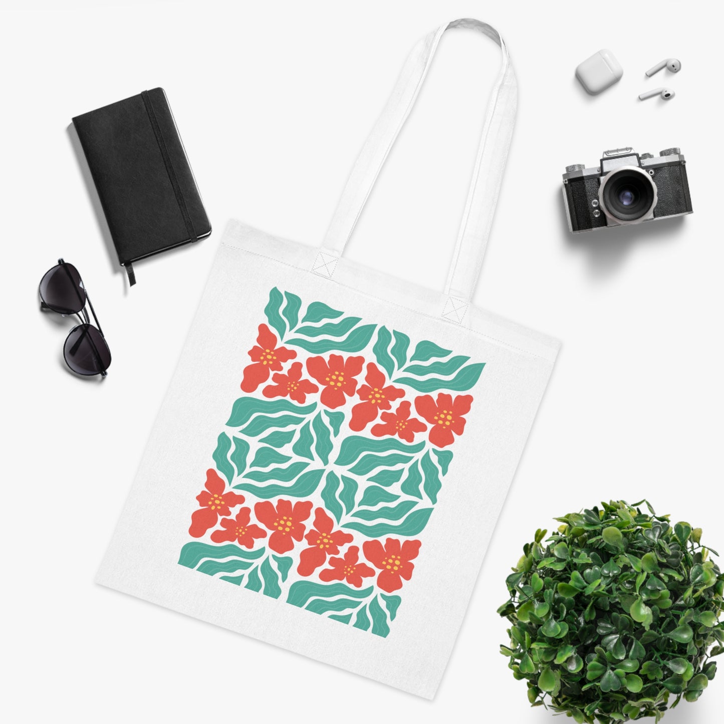 Abstract flowers 08 Cotton Tote