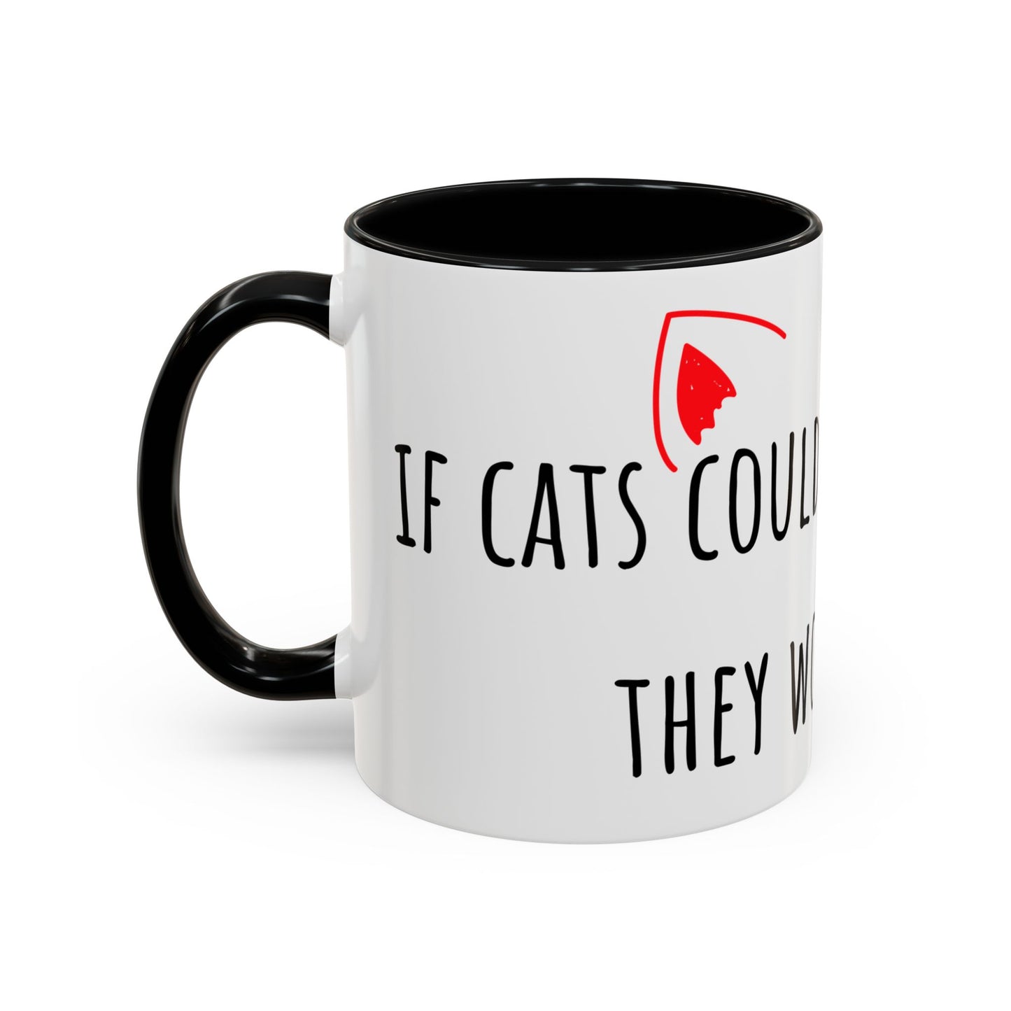If Cats Could Text 2 Accent Coffee Mug (11oz)