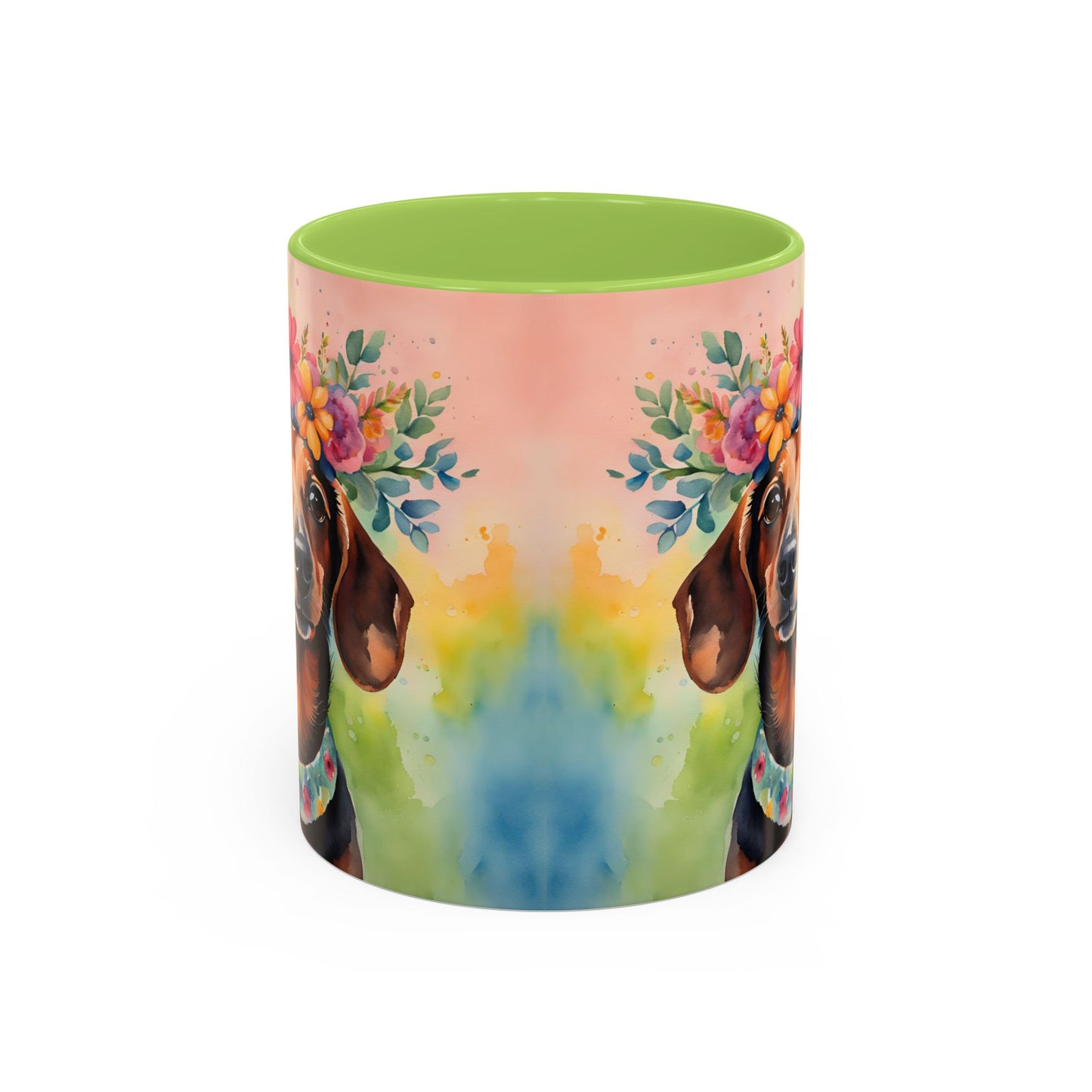 Dachshund 04 Accent Coffee Mug - Dog Lover Gift