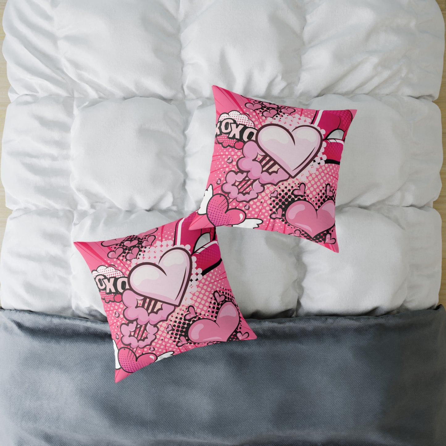 XOXO! Pop Art Poly Pillow