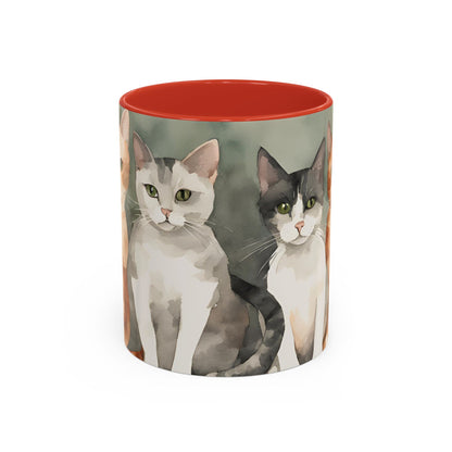 Kitties in a Row 1 Accent Mug 11oz