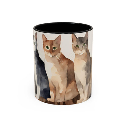 Kitties in a Row 4 Accent Mug 11oz