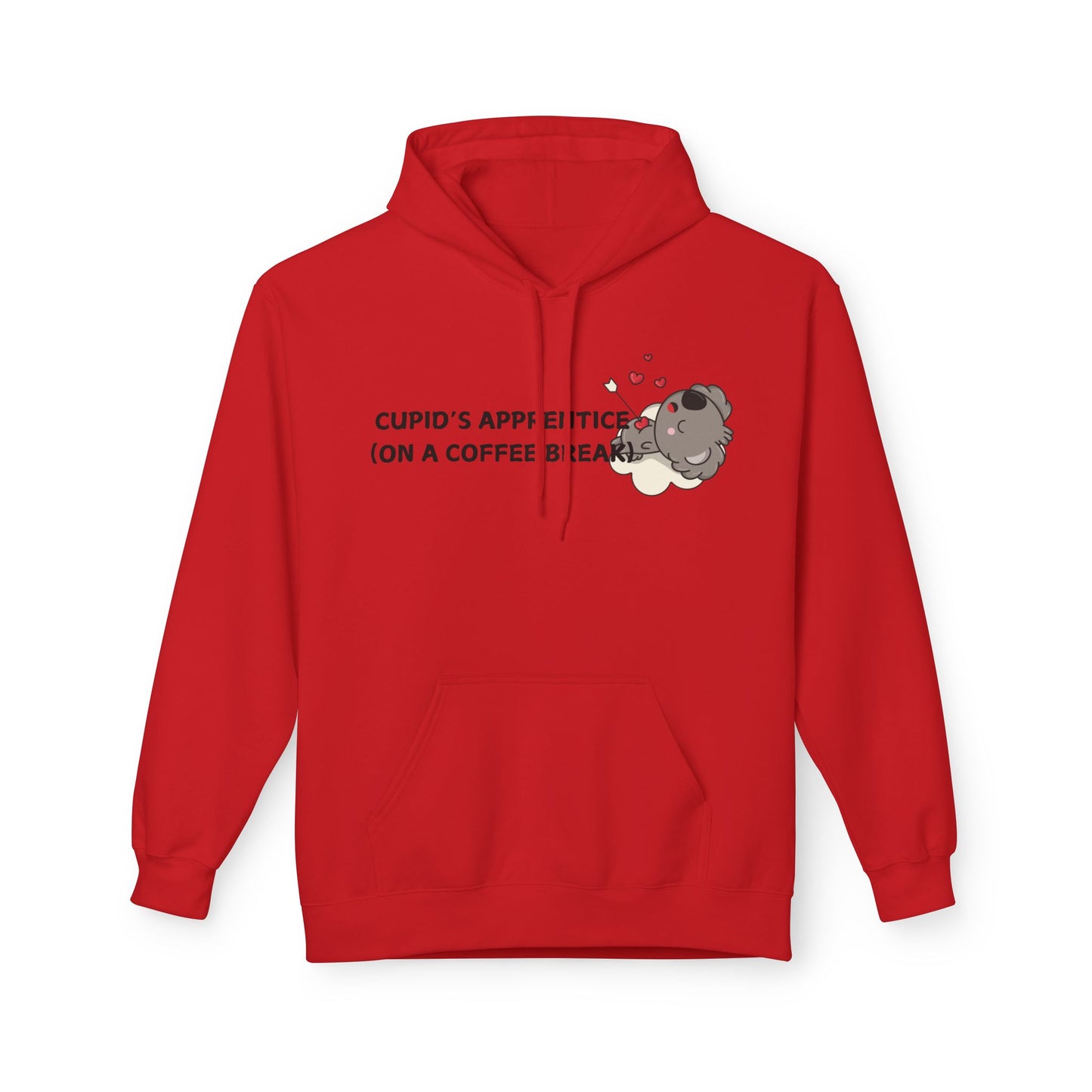 Cupid’s Apprentice (On A Coffee Break) Mens Valentines Hoodie