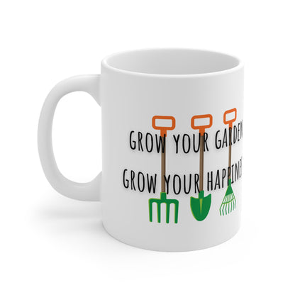 Grow Your Garden Grow Your Happiness Ceramic Mug 11oz