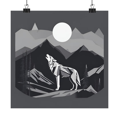 Lone Collection Wolf 15 Matte Square Posters