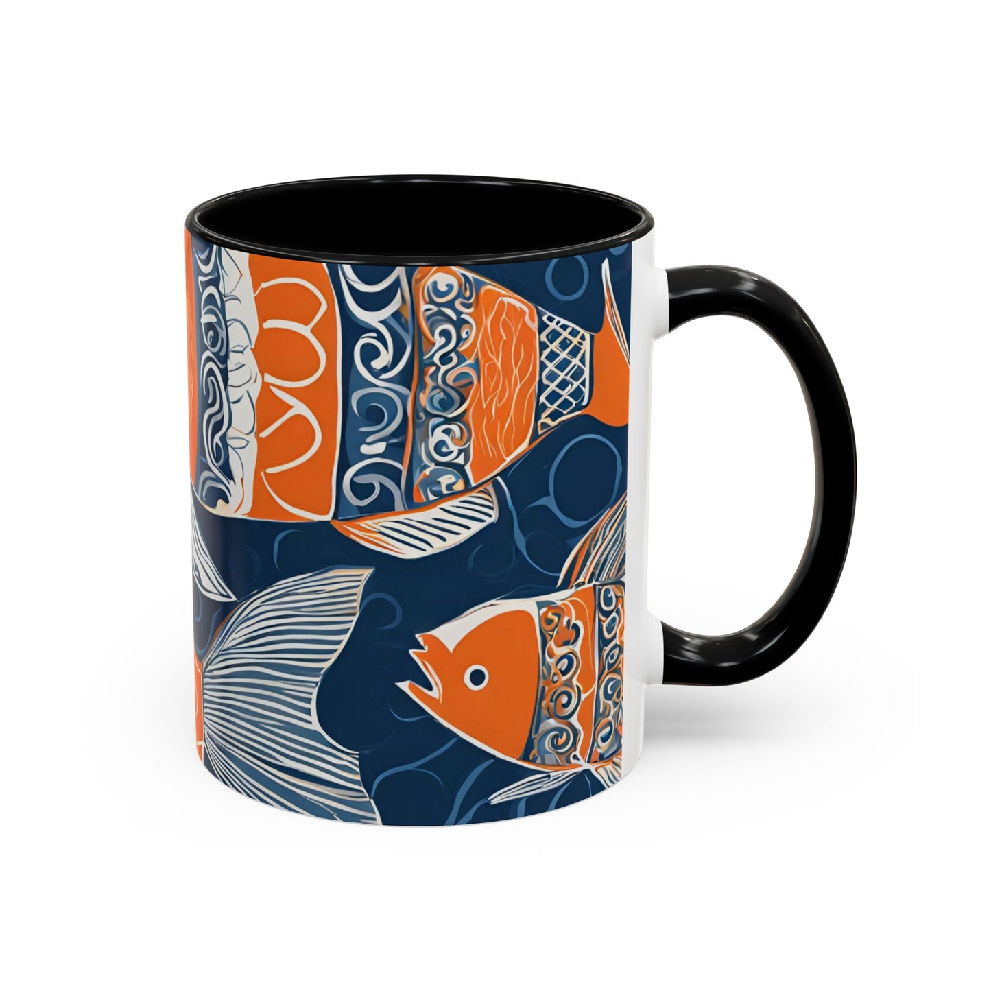 Orange Fish 03 Accent Coffee Mug (11oz)