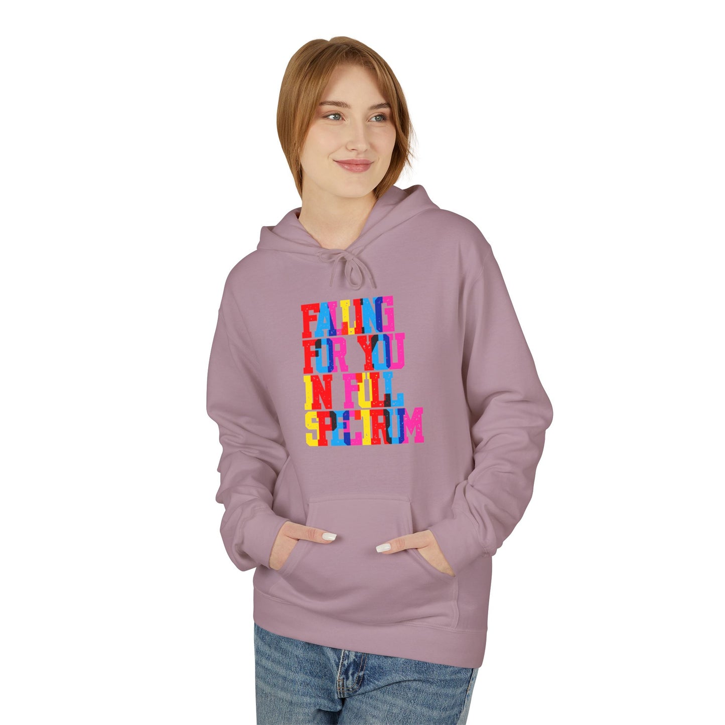 Falling For You In Full Spectrum Unisex Valentines Hoodie