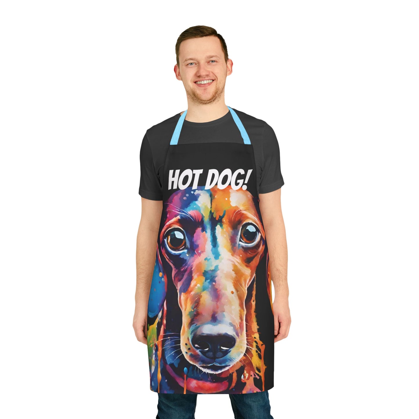 Multicolored Hot Dog Weiner Adult Apron (AOP)