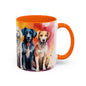 Multicoloured Doggies 7 Accent Mug 11oz