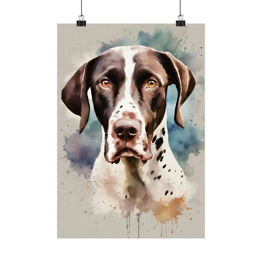 Dogs Pointer 01 Matte Vertical Poster