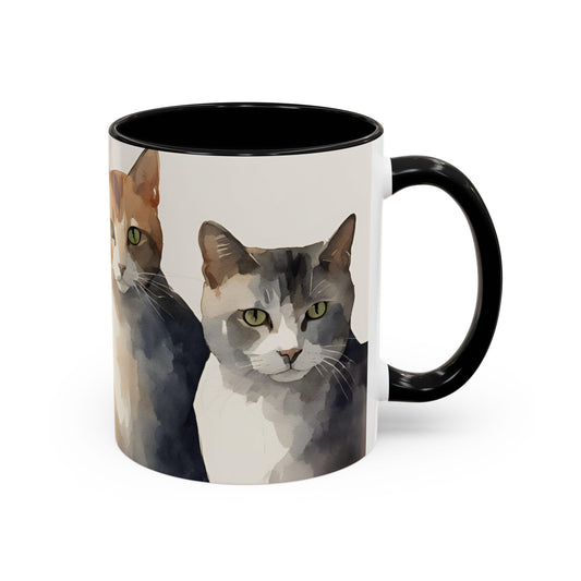 Kitties in a Row 2 Accent Mug 11oz