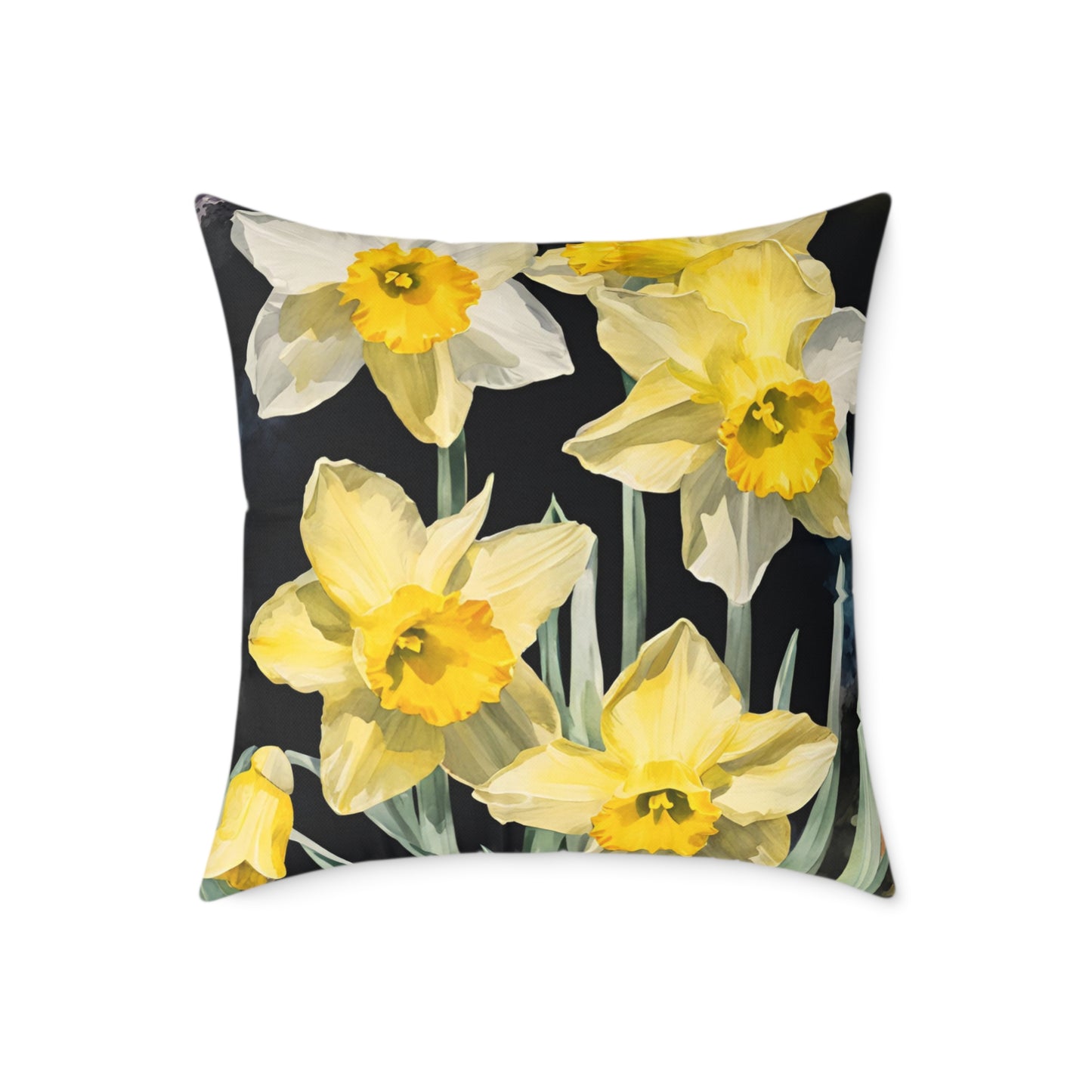 Daffodils 02 Poly Pillow - Natures Beauty Design