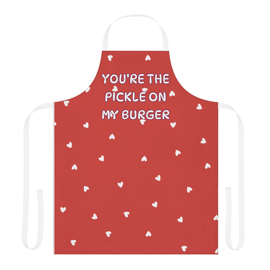 You're The Pickle On My Burger Valentines Apron, 5-Color Straps