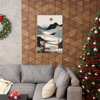 Nordic Winter Abstract 01 Matte Vertical Poster