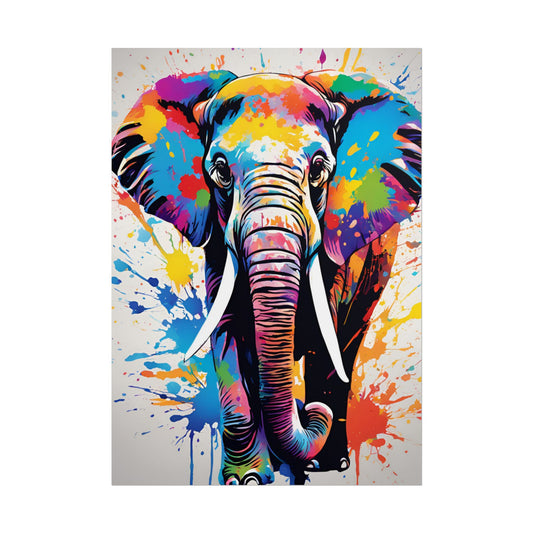 Multicolored Elephant 2 Matte Poster