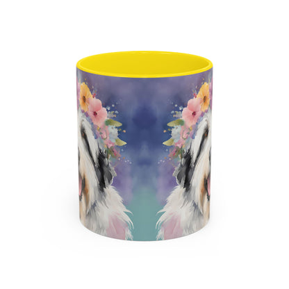 Bearded Collie 04 Accent Coffee Mug - Dog Lover Gift