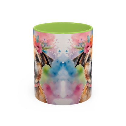 Border Terrier 04 Accent Coffee Mug - Dog Lover Gift