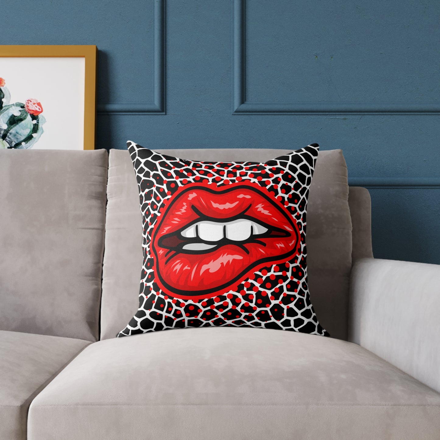 Crocodile Lips Poly Pillow