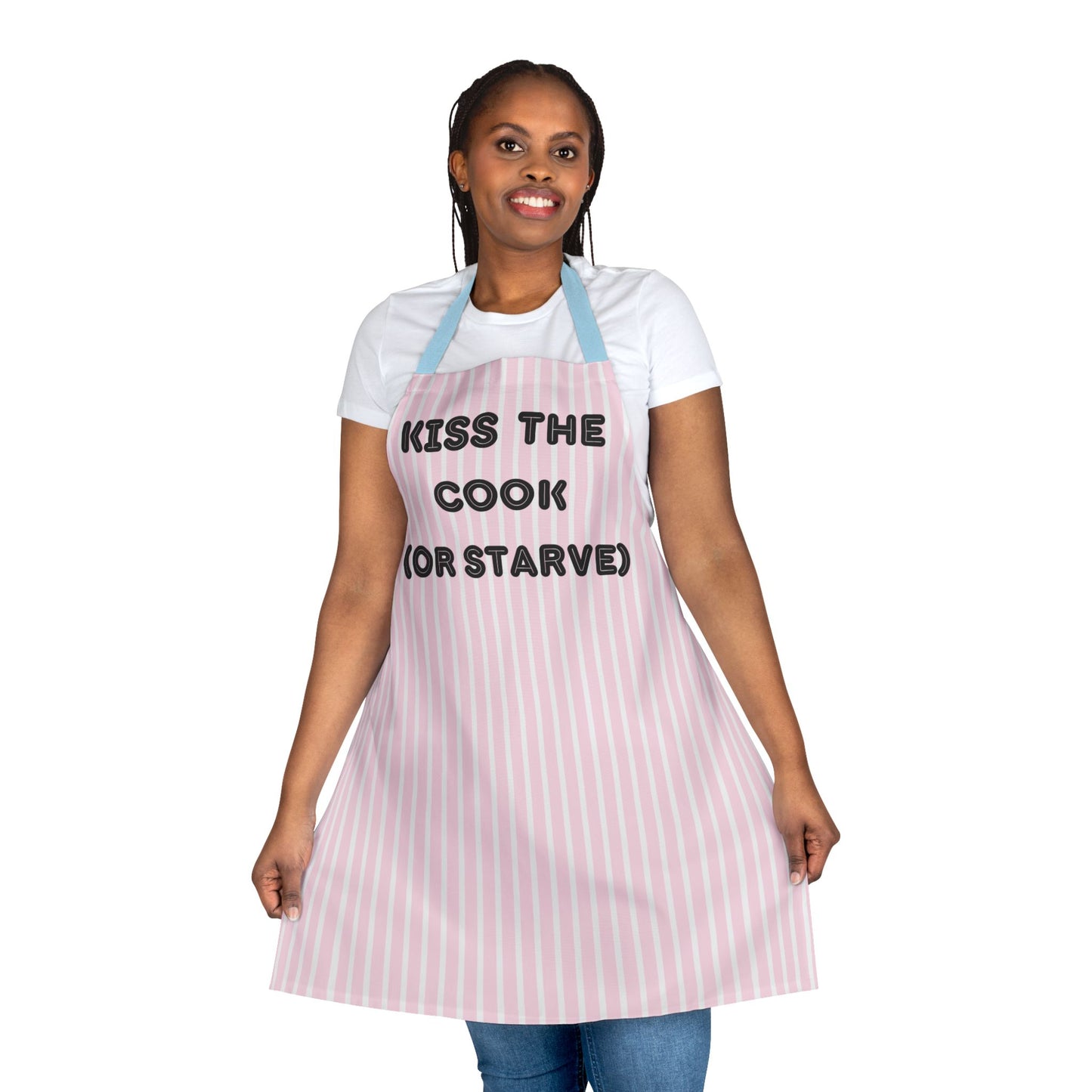 Kiss The Cook (Or Starve) Apron, Cooking Pun