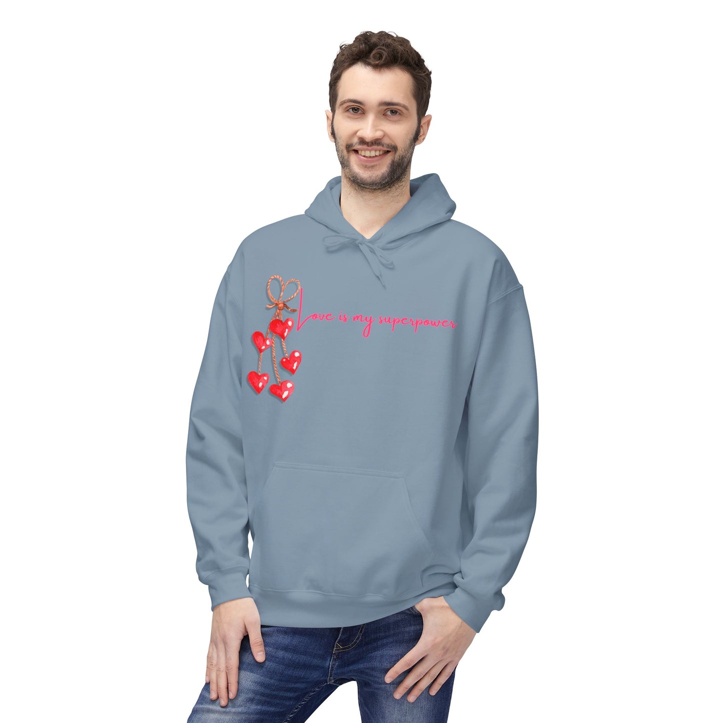 Love Is My Superpower Unisex Valentines Hoodie