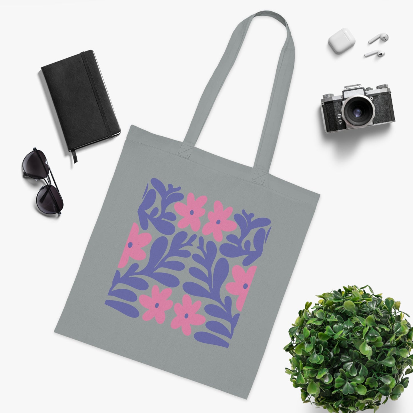 Abstract flowers 17 Cotton Tote