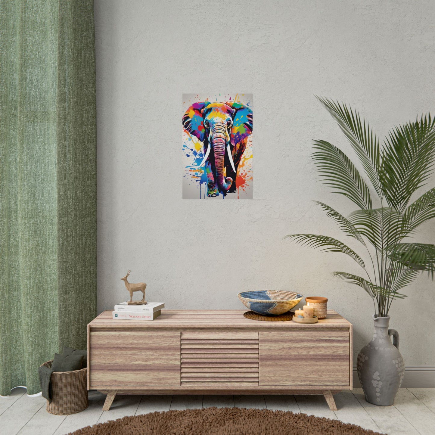 Multicolored Elephant 2 Matte Poster