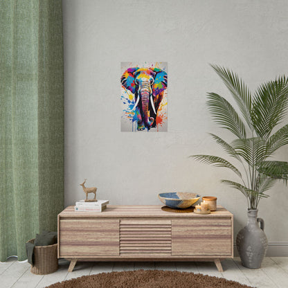 Multicolored Elephant 2 Matte Poster