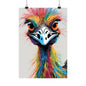 Multicolored Angry Emu 03 Matte Vertical Poster