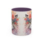 Floral Siamese Cat 03 Accent Coffee Mug - 11oz Perfect for Cat Lovers & Gifts