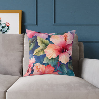 Hibiscus 02 Poly Pillow - Natures Beauty Design