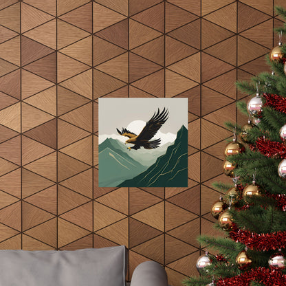 Lone Collection Eagle 1 Matte Square Posters